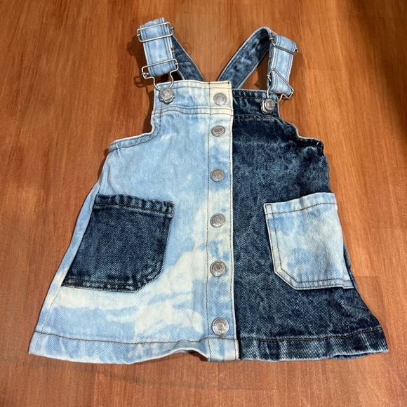 7 For All Mankind Kids Blue Denim Overalls - Picture 1 of 3
